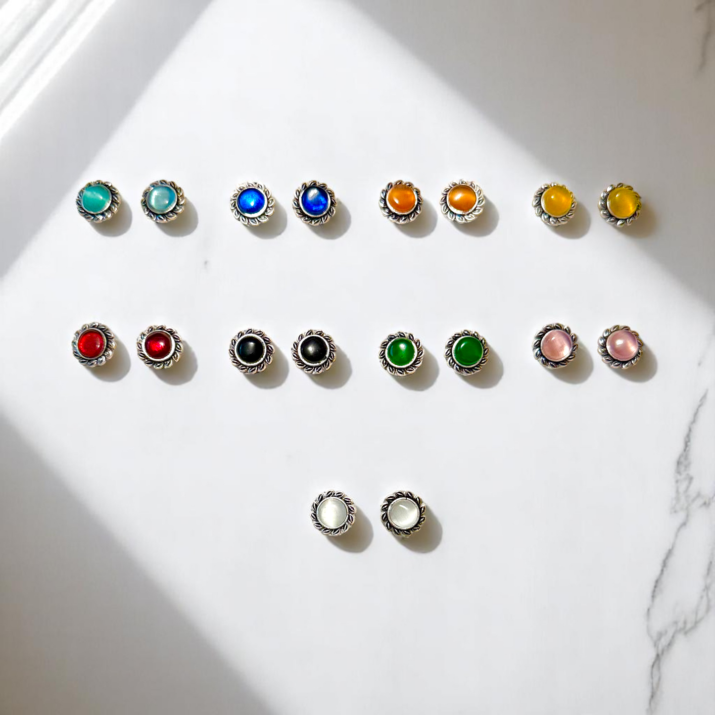 Small Sunshine Gemstone Studs