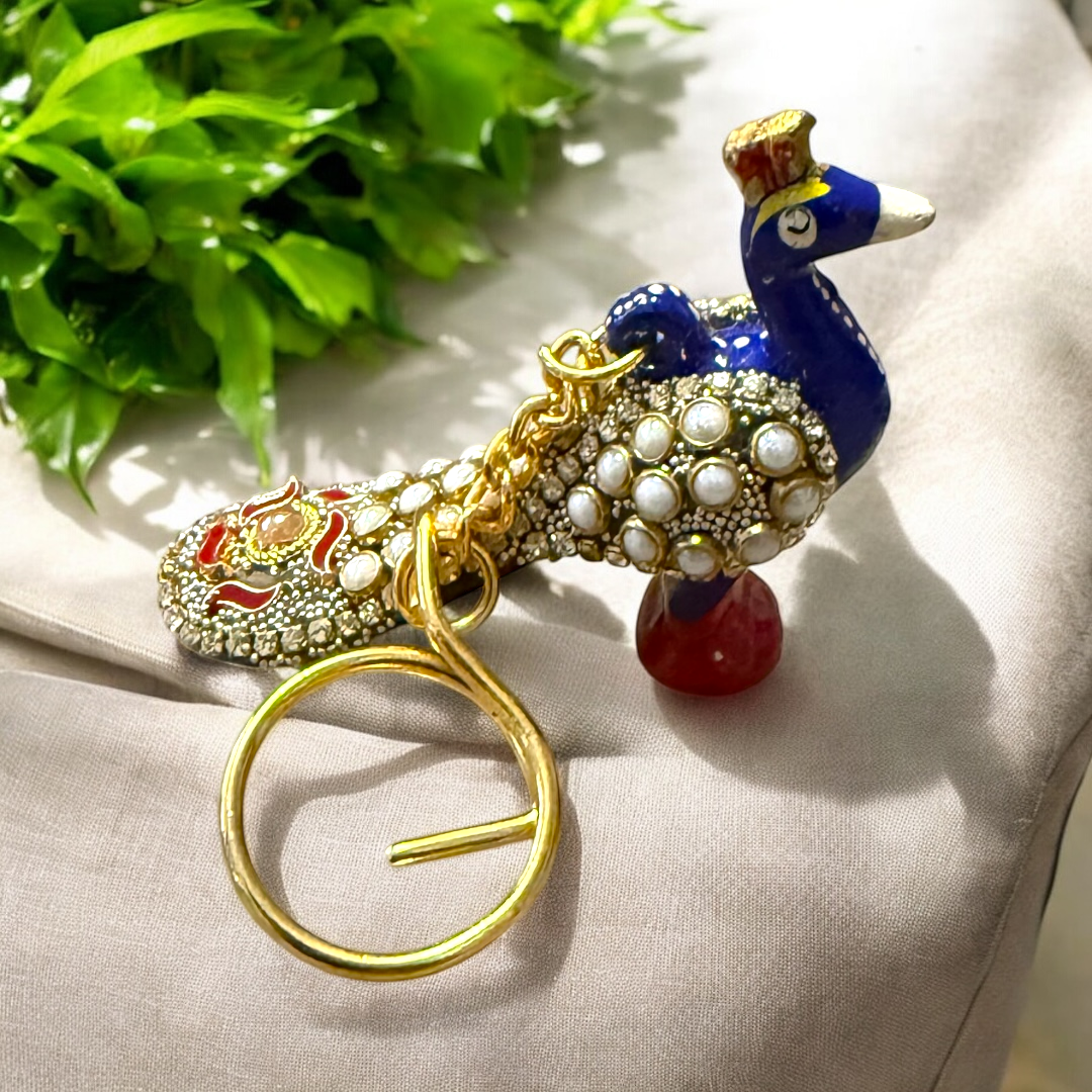 Pearl Peacock Keyring