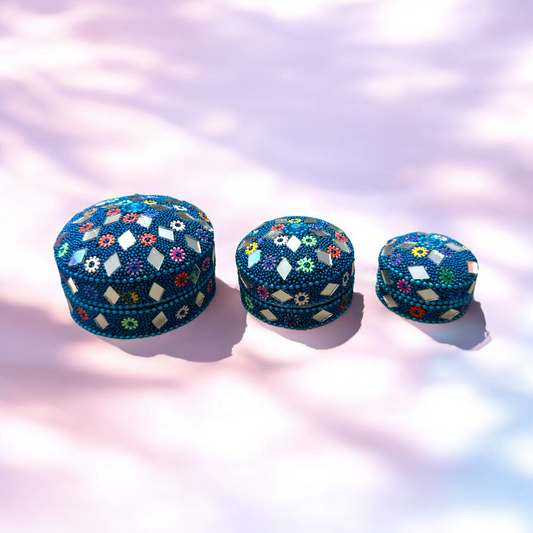 3 Set of Colourful Jewellery Boxes