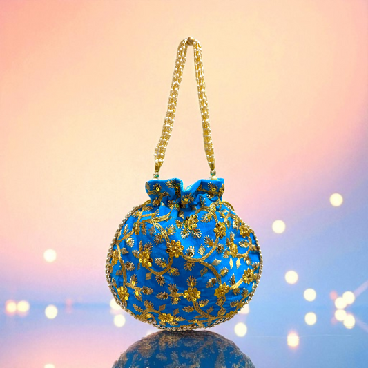 Turquoise Potli Bag