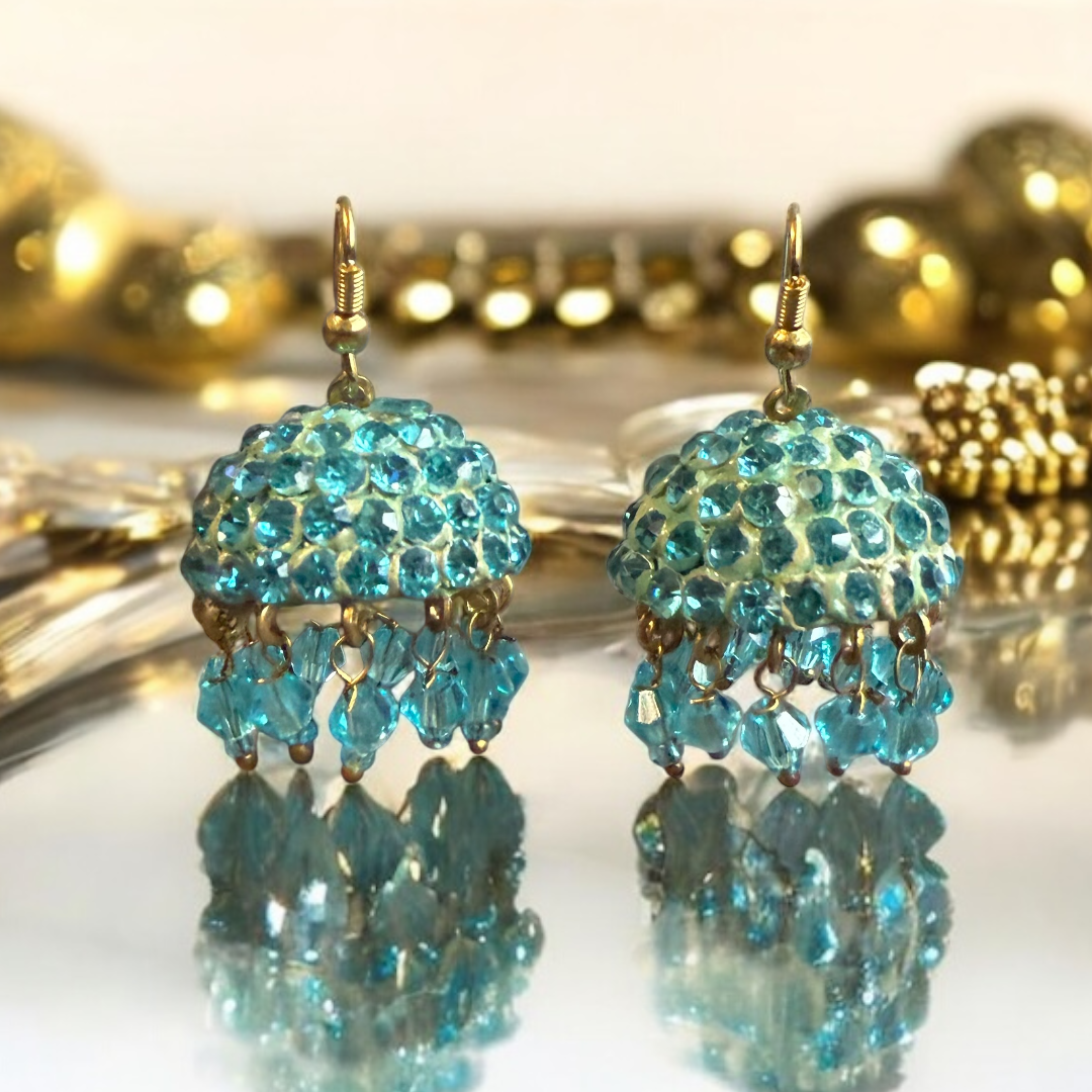 Medium Colourful Lakh Jhumka Earrings
