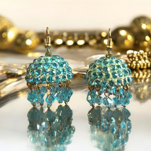 Medium Colourful Lakh Jhumka Earrings