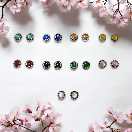 Small Sunshine Gemstone Studs