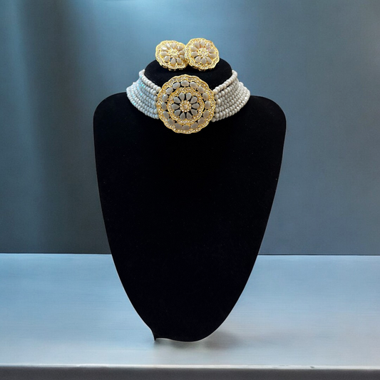 Grey Classic Choker Set
