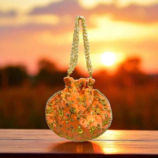 Orange Potli Bag (NEW)