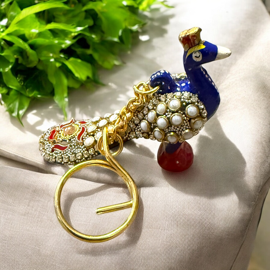 Pearl Peacock Keyring