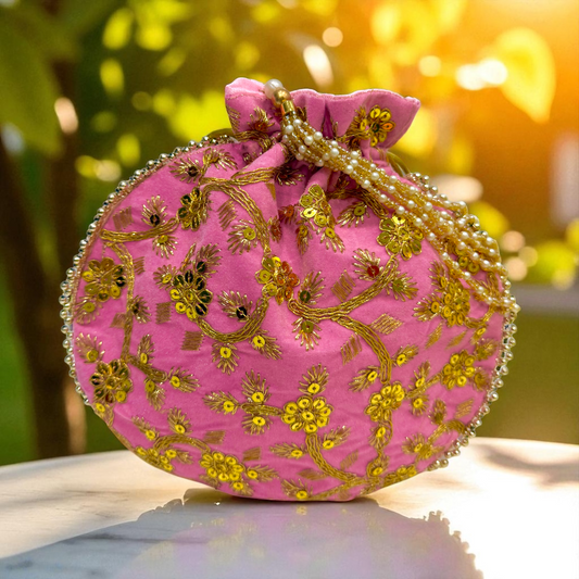 Pink Potli Bag