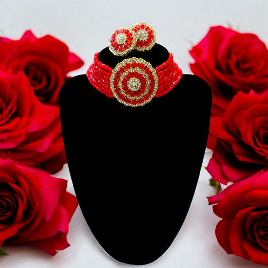 Red Classic Choker Set
