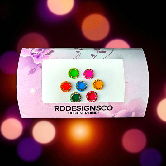 Medium Colourful Gold Bindi