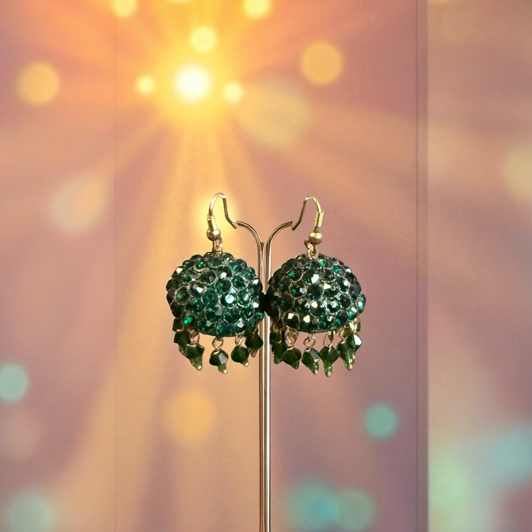 Medium Colourful Lakh Jhumka Earrings