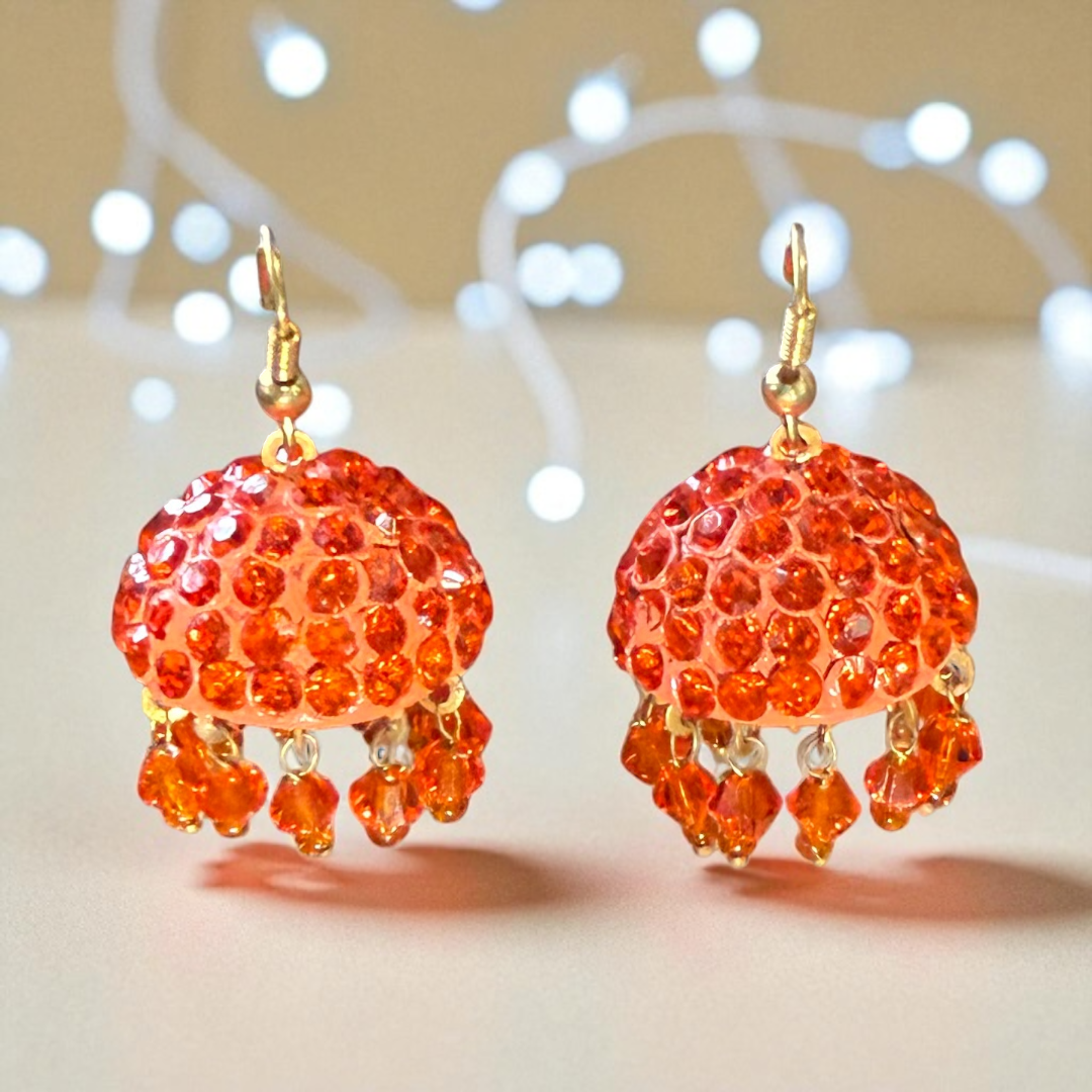 Medium Colourful Lakh Jhumka Earrings