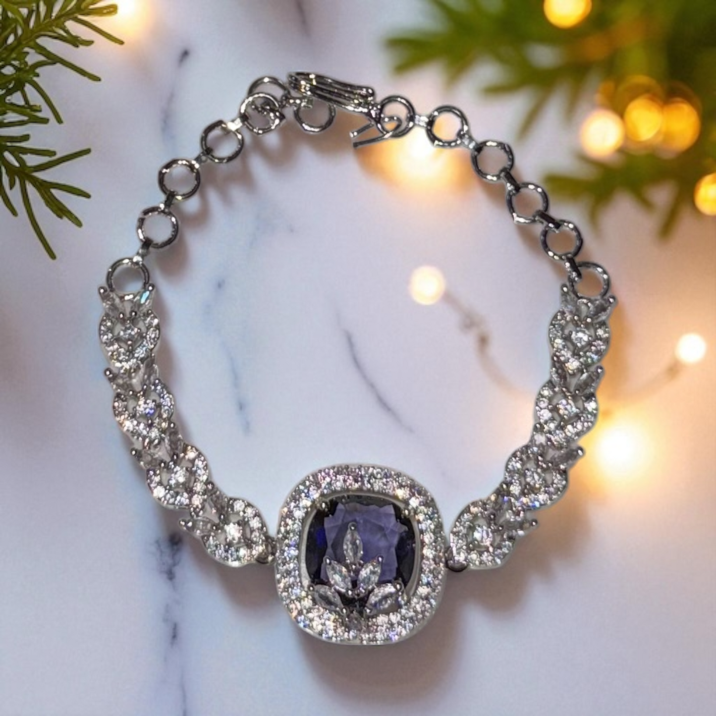 Sparkling Square Crystal Bracelet