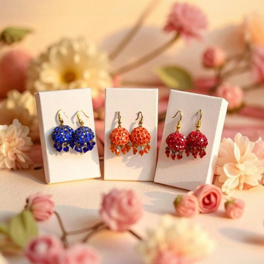 Small Colourful Lakh Jhumka Earrings